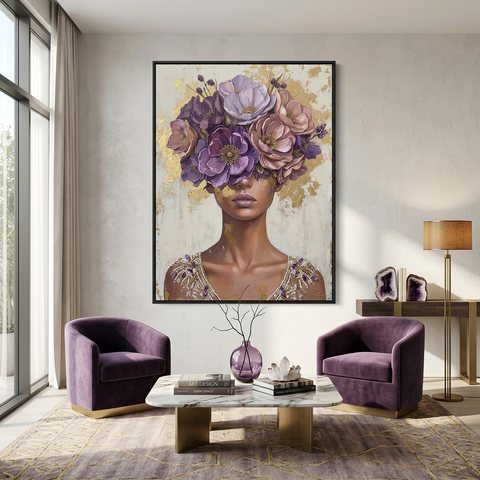 Violet Blooming in Gold