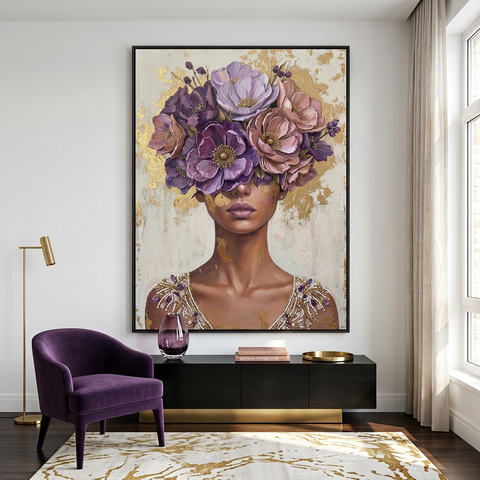 Violet Blooming in Gold