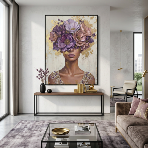 Violet Blooming in Gold