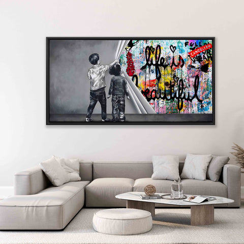 Unveiling life is beautiful graffiti