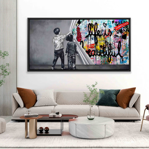 Unveiling life is beautiful graffiti