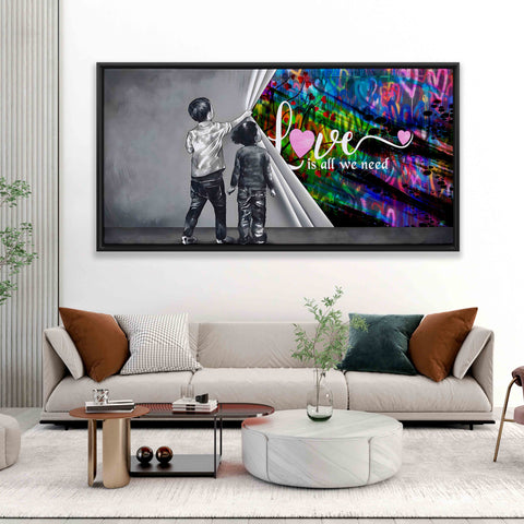 Unveiling Love is all we need with hearts