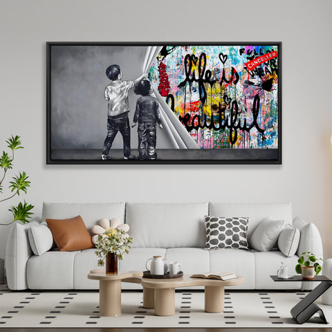 Unveiling life is beautiful graffiti