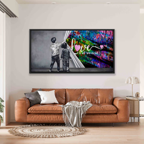 Unveiling Love is all we need with hearts