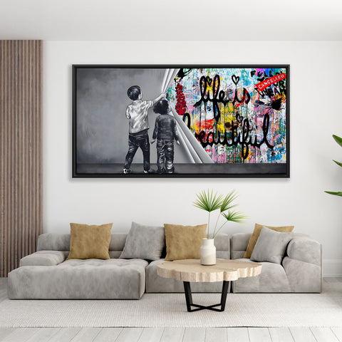 Unveiling life is beautiful graffiti