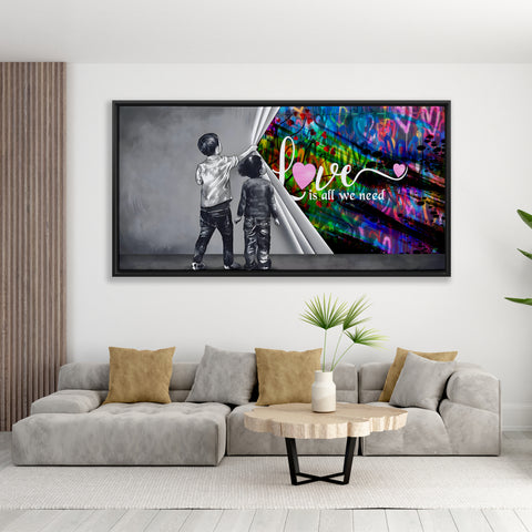 Unveiling Love is all we need with hearts