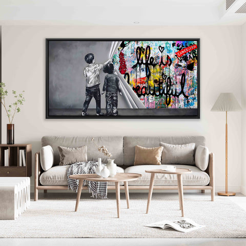 Unveiling life is beautiful graffiti