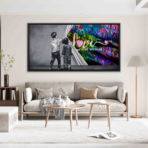 Unveiling Love is all we need with hearts