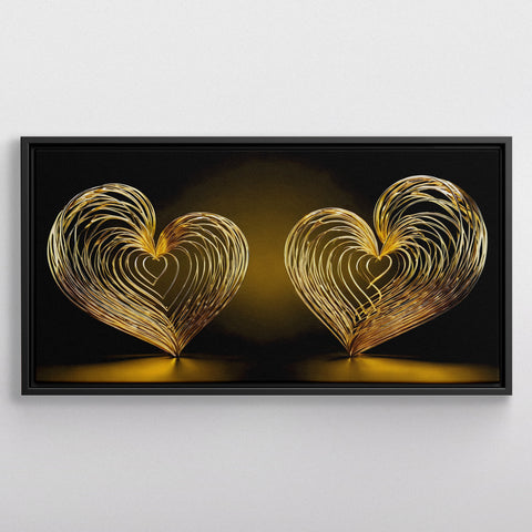 Couple Golden Hearts