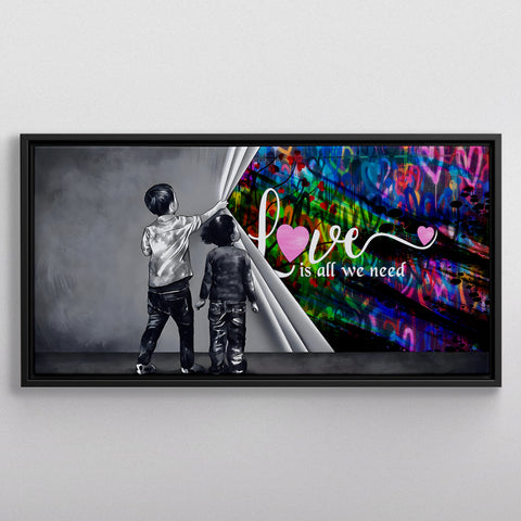 Unveiling Love is all we need with hearts