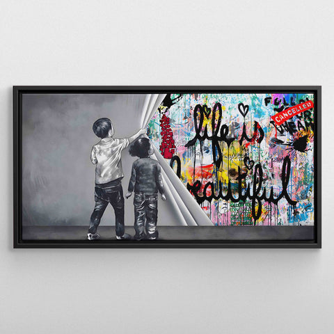 Unveiling life is beautiful graffiti