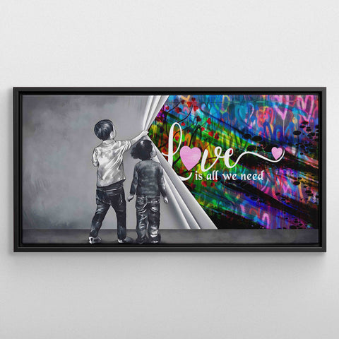 Unveiling Love is all we need with hearts