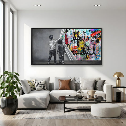 Unveiling life is beautiful graffiti