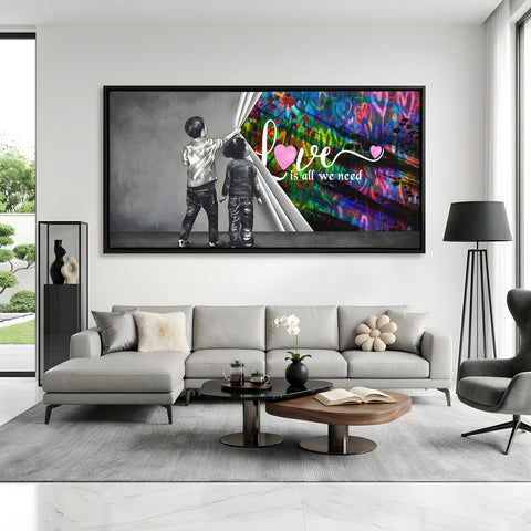 Unveiling Love is all we need with hearts