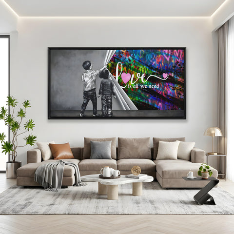 Unveiling Love is all we need with hearts