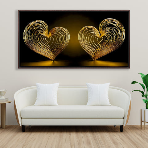 Couple Golden Hearts