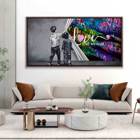 Unveiling Love is all we need with hearts