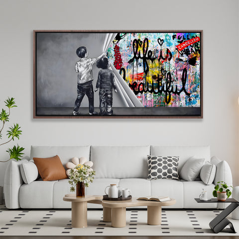 Unveiling life is beautiful graffiti