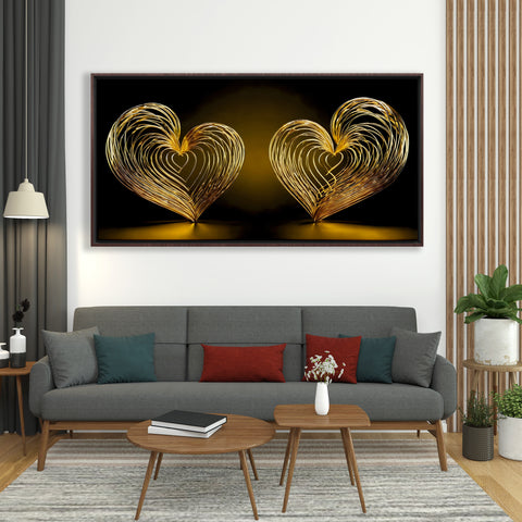 Couple Golden Hearts