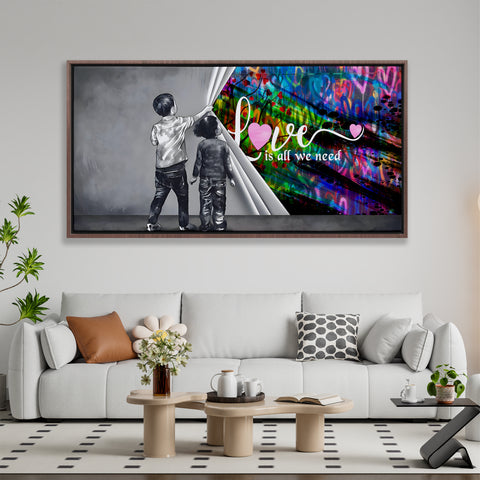 Unveiling Love is all we need with hearts