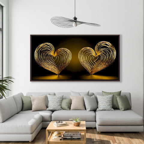 Couple Golden Hearts
