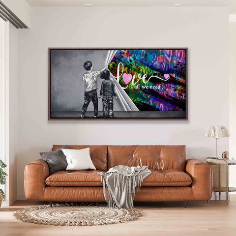 Unveiling Love is all we need with hearts