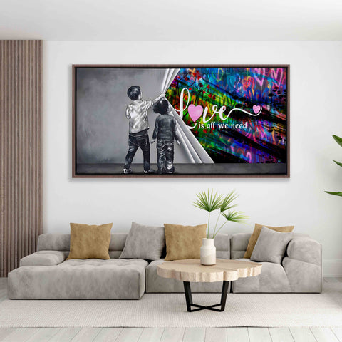 Unveiling Love is all we need with hearts