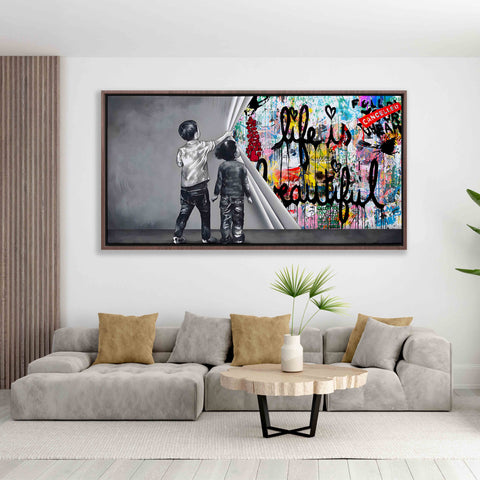 Unveiling life is beautiful graffiti