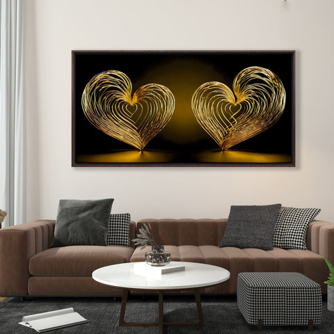 Couple Golden Hearts