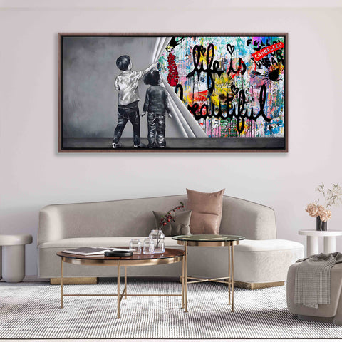 Unveiling life is beautiful graffiti