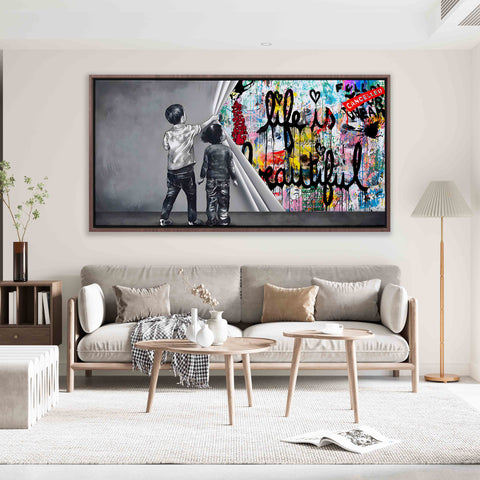 Unveiling life is beautiful graffiti