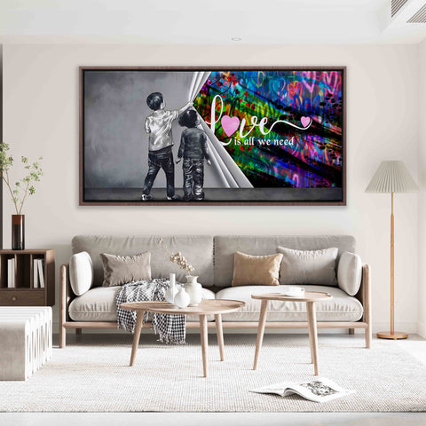 Unveiling Love is all we need with hearts