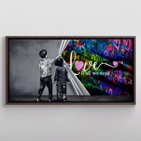 Unveiling Love is all we need with hearts