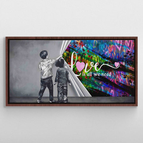 Unveiling Love is all we need with hearts