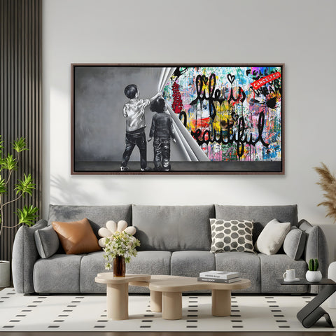 Unveiling life is beautiful graffiti