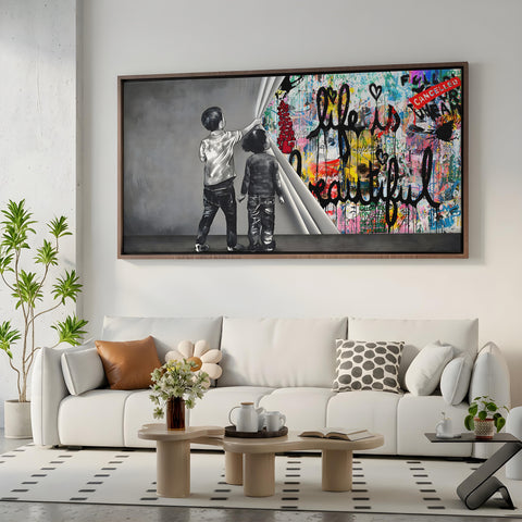 Unveiling life is beautiful graffiti