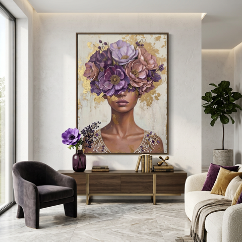 Violet Blooming in Gold