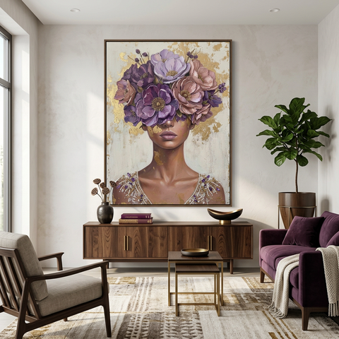 Violet Blooming in Gold