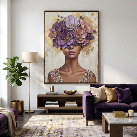 Violet Blooming in Gold