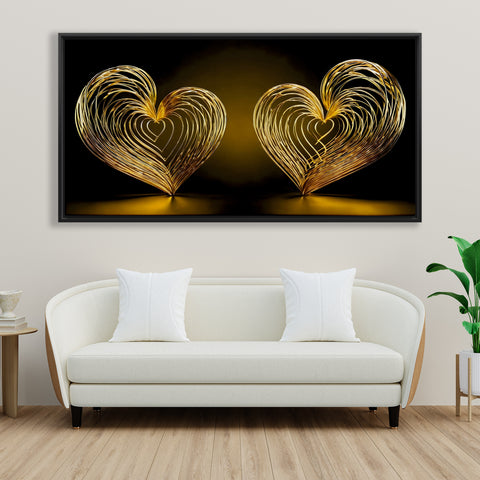 Couple Golden Hearts