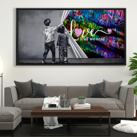 Unveiling Love is all we need with hearts