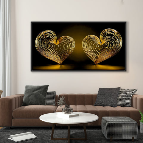 Couple Golden Hearts