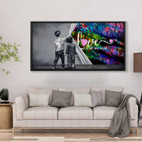 Unveiling Love is all we need with hearts