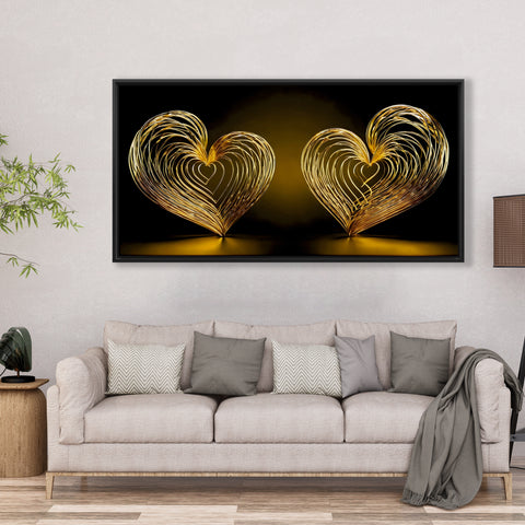 Couple Golden Hearts