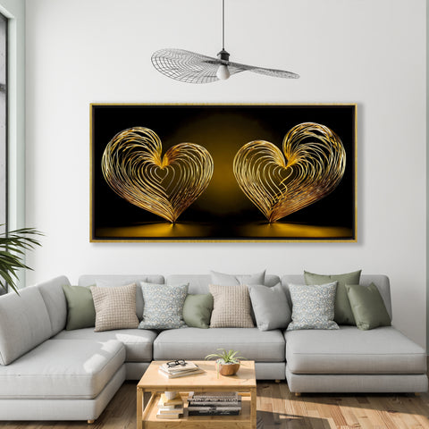 Couple Golden Hearts