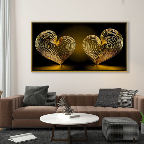 Couple Golden Hearts