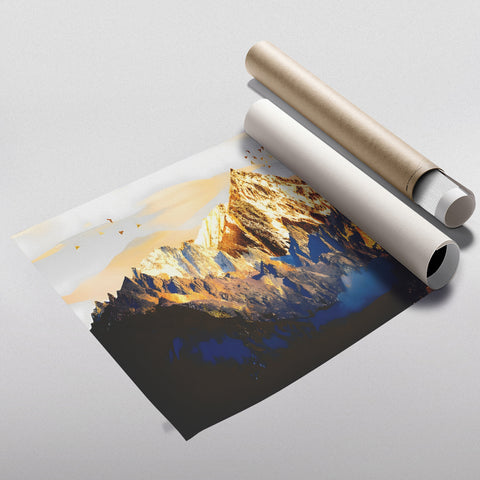 Golden Blue Landscape