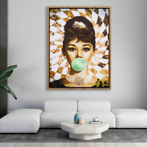 Golden Marilyn Monroe and Audrey Hepburn