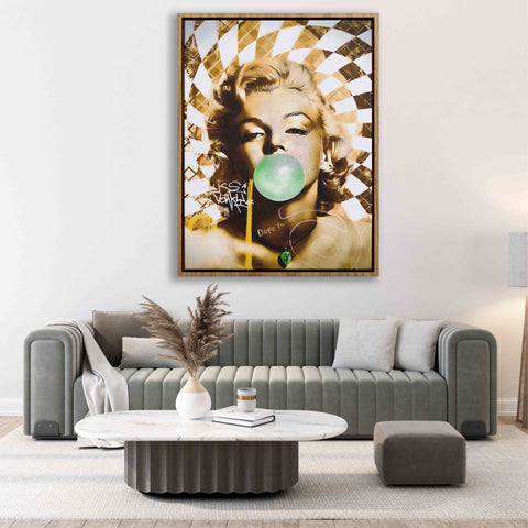 Golden Marilyn Monroe and Audrey Hepburn