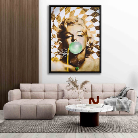 Golden Marilyn Monroe and Audrey Hepburn